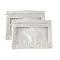 thumbnail image 2 of Dvruxg 2 Pcs Pencil Pouch, Three-hole Pencil Case Single Zipper Transparent PVC Document Storage Bag, Large Capacity Pencil Pouch with Zipper Clear Binder Pencil Case, 2 of 5