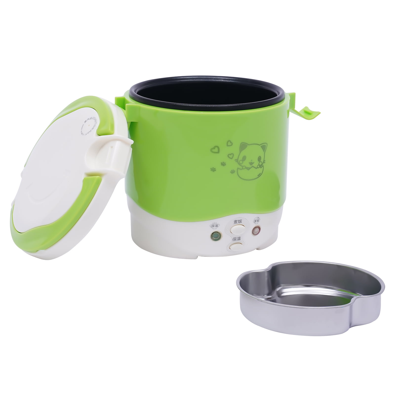ZhdnBhnos 1 Cup Mini Rice Cooker Steamer 12V Portable Food Warmer Lunch Box  for Car Cooking for Soup Porridge Rice