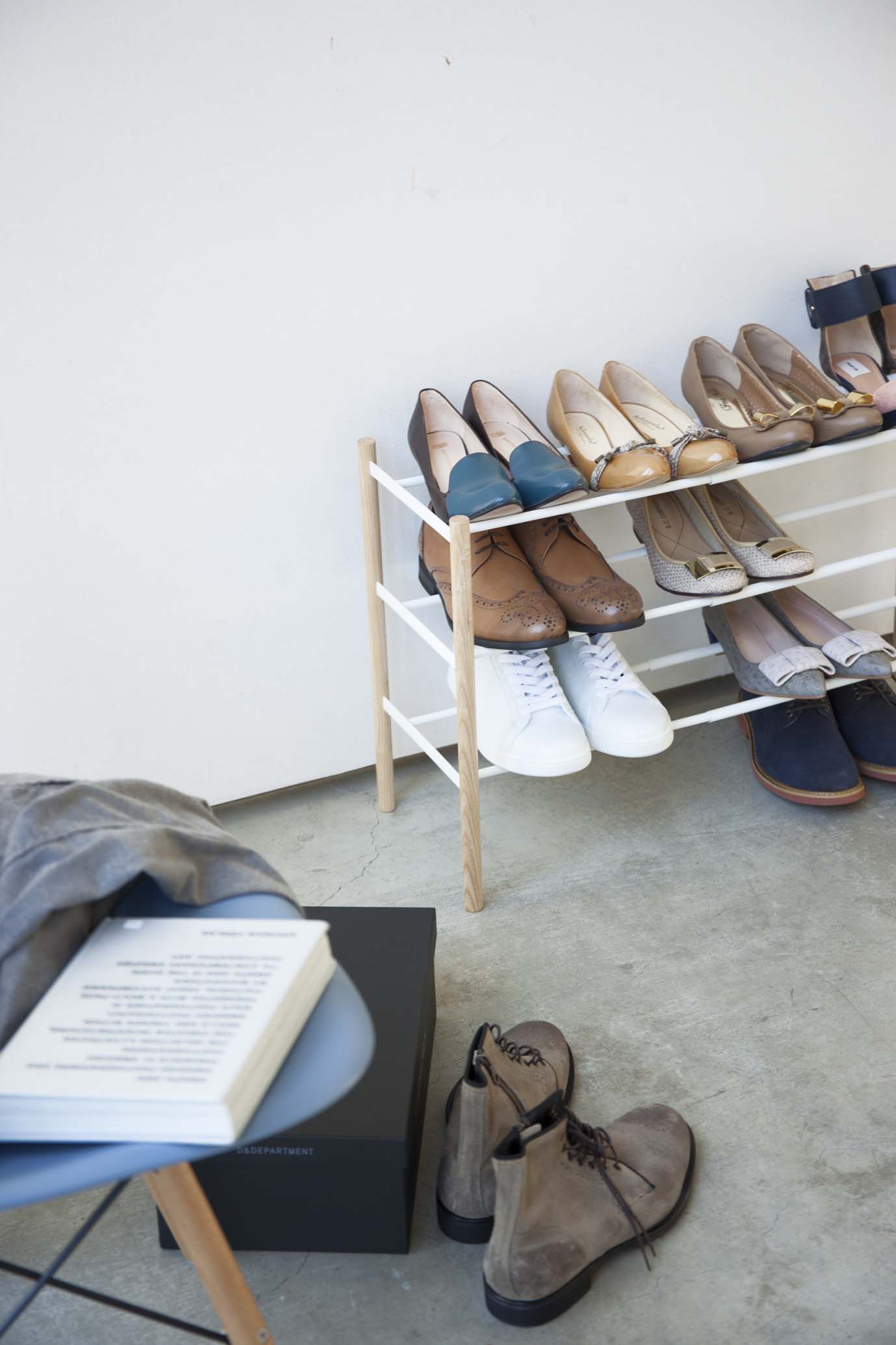 room essentials expandable shoe rack on Yamazaki Home Plain Expandable 3 Tier Shoe Rack Walmart Com Walmart Com