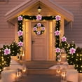 thumbnail image 3 of Paquete de 50 adornos navideños con purpurina y flores de Pascua de 5 pulgadas, flores artificiales de seda, decoración de coronas, 3 of 5