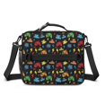 thumbnail image 2 of Game Controller Black Pattern Insulated Lunch Bag with Shoulder Strap and Bottle Holder,Bento School Lunch Bag Box,11x9.5x3.5 Inches, 2 of 5