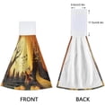 thumbnail image 4 of SKYSONIC 2 PCS Kitchen Towels with Hanging Loop, Autumn Happy Halloween Pumpkins Dish Towels for Kitchen, Absorbent Kitchen Hand Towels , 12"x17", 4 of 6
