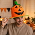 thumbnail image 4 of ZsaeSM Halloween Pumpkin Hat for Kids Funny Novelty Cute Hat with Wide Brim Performance Cosplay Cap for Trick or Treat Party, 4 of 7