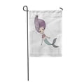 thumbnail image 1 of SIDONKU Black Beautiful Little Mermaid Siren Sea Cartoon Character Cheerful Childhood Garden Flag Decorative Flag House Banner 28x40 inch, 1 of 1