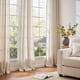 thumbnail image 5 of Juego de cortinas Jinchan de lino beige, 213 cm de longitud, 2 paneles, 5 of 7