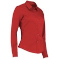 thumbnail image 3 of Kustom Kit - Camisa de popelín y manga larga para mujer (Rojo), 3 of 3