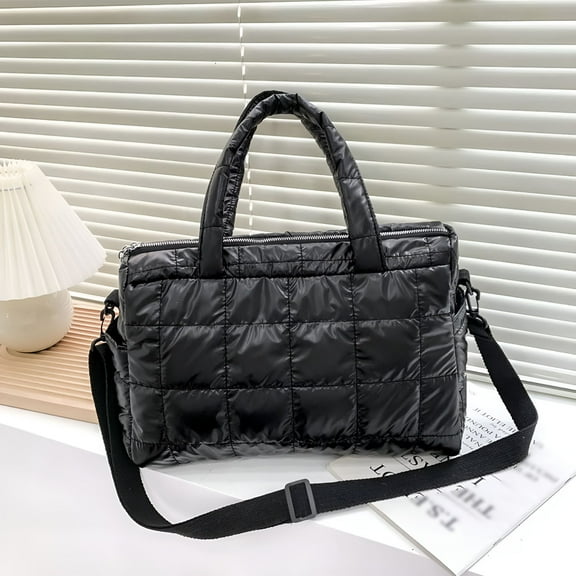 GASTROPOD Puffer Tote Bag for Women Quilted Puffy Handbag Lightweight Winter Down Cotton Padded Shoulder Bag Down Padding
