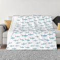 thumbnail image 1 of Fotbe Cute Shark Manta de Franela con Estampado, Manta Ultrasuave para Cama, Sofá, Auto, Hipoalergénica y Antibolitas-60"x50", 1 of 6