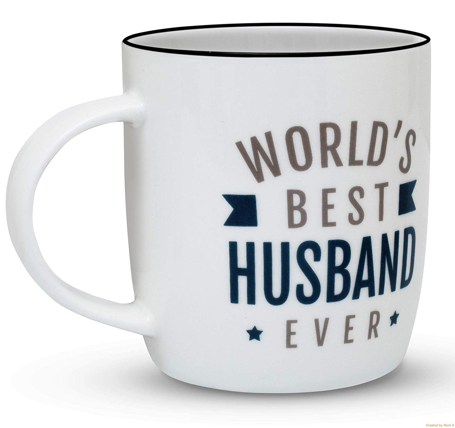 Gifffted Husband Mug, Birthday and Anniversary Gifts For Worlds Best Husband Ever, Funny Fathers Day Gifts For Men, 13 Ounce Coffee Mug, Ceramic Cup