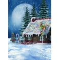 thumbnail image 2 of GreenDecor 5x7ft Colorful Village winter scenery candy buffet house backdrop Christmas baby shower party background, 2 of 4