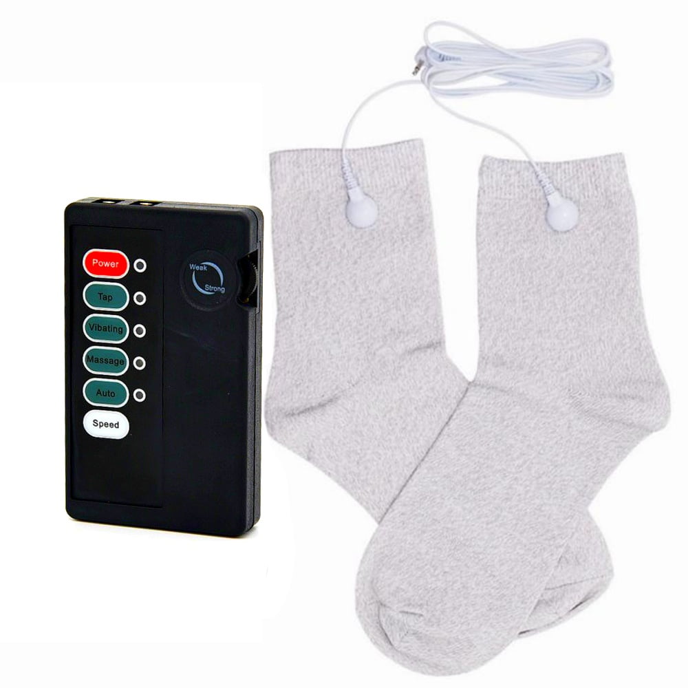 Pair of Conductive TENS massage Socks Massager Kit