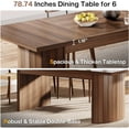thumbnail image 5 of Tribesigns Long Dining Table,  78.7" Farmhouse Rectangular Kitchen Table for 6-8 People, 5 of 5