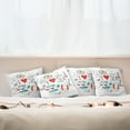 thumbnail image 7 of Ambesonne Nautical Throw Pillow Cover 4 Pack, I Love Sea Words, 16", White Red Blue, 7 of 7