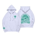 thumbnail image 2 of Pink Palm Puff Sudadera con capucha azul para mujer, Todo viene en olas 2024 Tops de manga larga con cordón Jersey con letras para adolescentes y niñas Blanco XL, 2 of 3