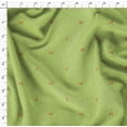 thumbnail image 4 of Soimoi Green Silk Fabric Flower Buds & Triangle Geometric Decor Fabric Printed Yard 42 Inch Wide, 4 of 5