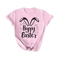 thumbnail image 3 of AGWOLF Womens Tops for $5 Happy Easter Shirts for Women Cute Letter Printed Rabbit Graphic Tee Casual Short Sleeve Crewneck Tops Easter Gift for Teen Girls, 3 of 6