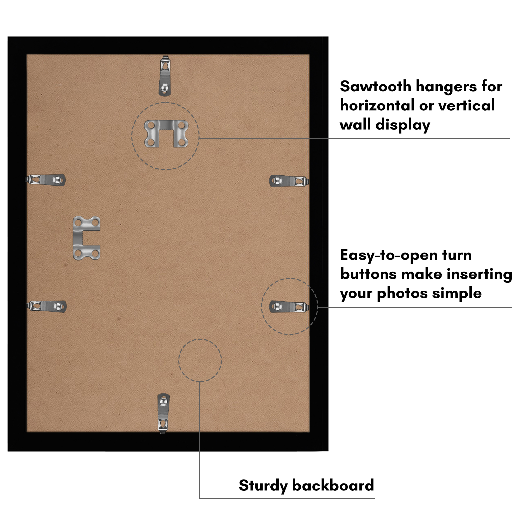 Americanflat 9x12 Picture Frame with Polished Plexiglass 5 Pack Galleria Collection Frames Wall - Black