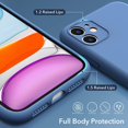thumbnail image 4 of Liquid Silicone Case for iPhone 11, [Camera Protection] [Anti Fingerprint] [Wireless Charging] 4 Layer Phone Case Protective Cover, Built-in Microfiber Round Edge Case, 6.1", Blue, 4 of 15