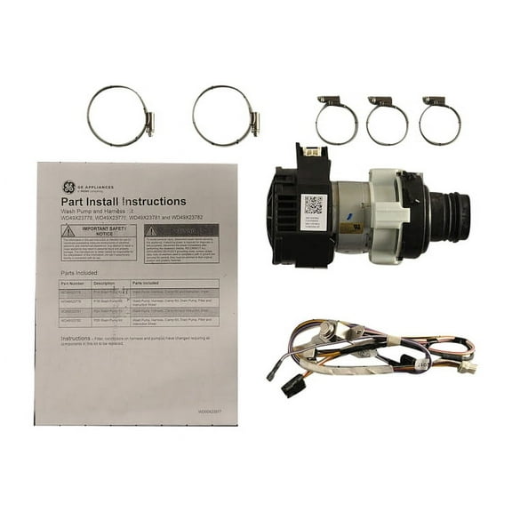 SUPPLYZ Direct Replacement for GE WD49X23778 Dishwasher P1A Wash Pump/Harness Kit