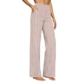 thumbnail image 3 of ibiyuan Women Capri Pants High Waist Petite Palazzo Pants Trendy Trousers for Women Drawstring Lounge Pants for Summer, 3 of 5
