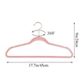 thumbnail image 5 of VECELO 50 Pack Velvet Clothes Hangers with 360 Rotating Hook, Slim Space Saving Suit Hangers, Pink, 5 of 7