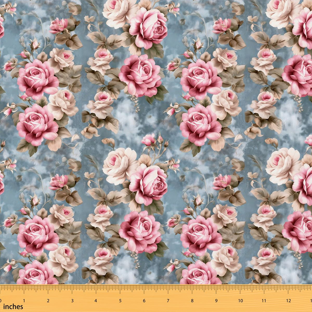 Erosebridal Vintage Rose Fabric by the Yard 5 Yards Victorian Floral Fabric for Sewing