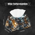 thumbnail image 5 of Sikiie Cute Skeletons Figurines Leather Tissue Box Cover Rectangle, Long Tissue Box Cover, Tissue Box Holder, Tissue Holder for Bathroom, 5 of 7