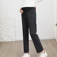 thumbnail image 2 of QNANSPI Women Maternity Jeans,Wide Leg Maternity Pants,Maternity Denim Pants Women High Waist Over The Belly Support Straight Leg Jeans, 2 of 4
