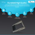 thumbnail image 4 of Marine City 4-Step Telescoping Drop Ladder with Handle  304 Stainless Steel, 45.5 Inch Extended, 15.5 Inch Stowed, 10 Inch Mounting Distance, 9" Brackets, for Swim Platforms & Transoms, 4 of 8