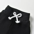 thumbnail image 3 of Newborn Baby Boy Clothes Ribbed Knitted Cotton Short Sleeve Romper +Pants Solid Color Summer Outfits Black 0-3 Months, 3 of 6