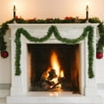thumbnail image 5 of LShunze 18Ft Christmas Garland Indoor Outdoor Decorations Greenery Christmas Garlands - Christmas Green Garland for Stairs Railing Fireplace Mantle Front Door Porch Holiday Wedding Party Decor, 5 of 8