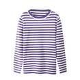 thumbnail image 4 of hotojiny Sweaters for Women Lightweight Striped Knit Pullover Tops Long Sleeve Shirts Crewneck Fashion Clothing Fall Outfits, 4 of 4