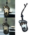 thumbnail image 2 of Lightweight Wooden Keychain Foot Shape Design Portable Car Interior Hanging Decoration For Commuting Outdoor Activity, 2 of 9