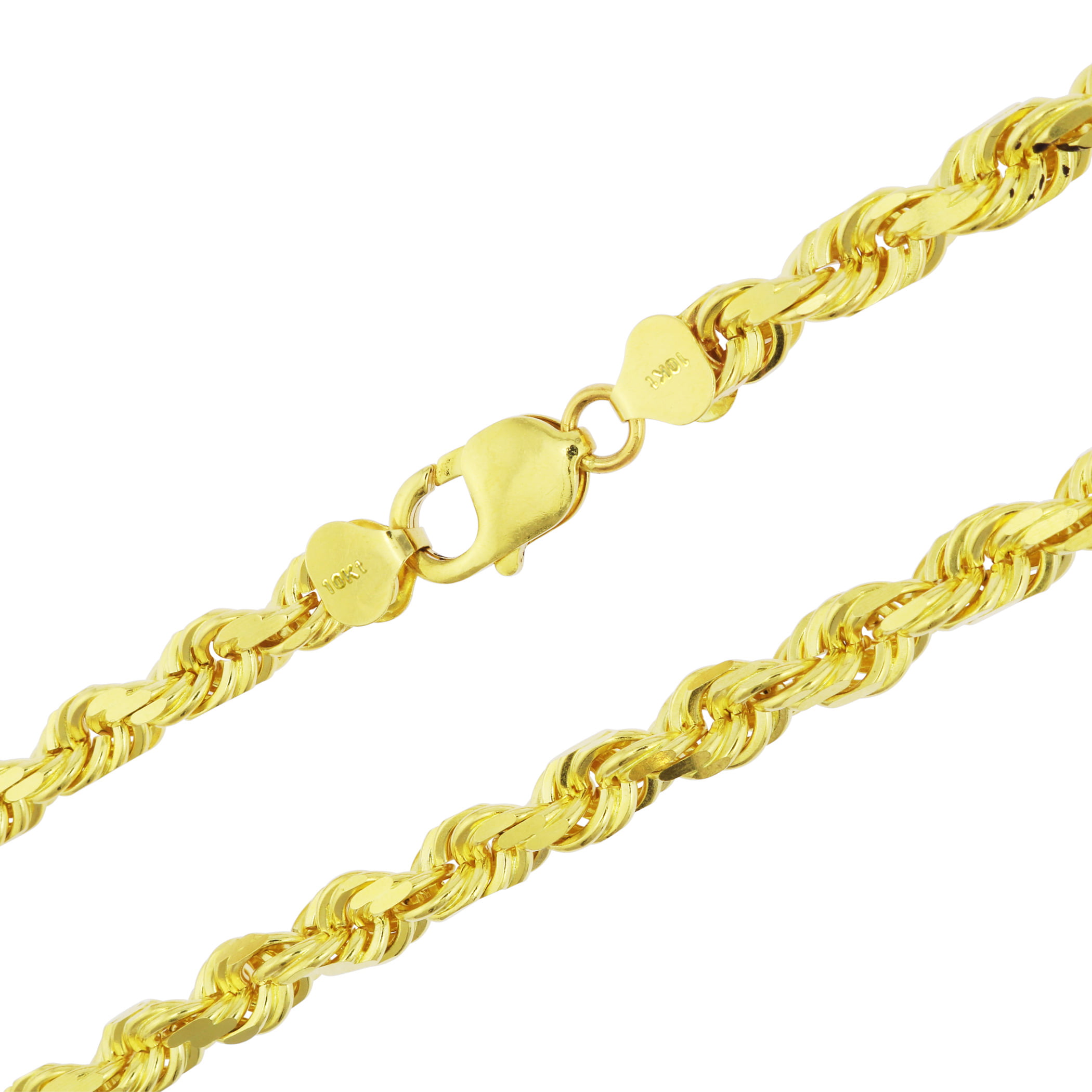 10K Yellow Gold Chain For Men Solid Moon Cut Dog Tag Chain MOCS/10YE -  ItsHot