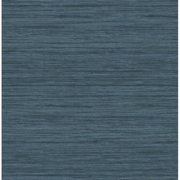 Advantage Barnaby Indigo Faux Grasscloth Wallpaper