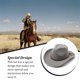 thumbnail image 3 of Sonducket Sombreros de vaquero, diseño especial, gorras masculinas suaves, correas trenzadas, gorra multifuncional cómoda, regalos de cumpleaños para Sombreros Gris M (56-58 cm) Sonducket AP017057-05, 3 of 6