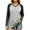 Gray, variant on Levmjia Women Raglan Long Sleeve V Neck Color Block Top Casual Contrast Sleeve Loose Fit Solid Basic Casual Fall Tee