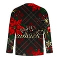 thumbnail image 4 of Stamzod Christmas Gifts Men Round Neck Long Sleeve Shirts Fashion Christmas Printed Oversized Tshirts for Men White-2 XL, 4 of 5