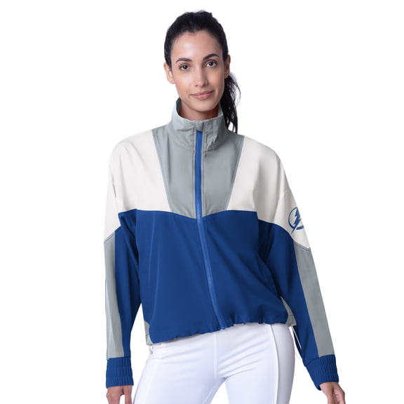Women's MSX by Michael Strahan Blue/Gray Tampa Bay Lightning Tessa Full-Zip Jacket