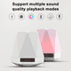 thumbnail image 3 of Altavoz Bluetooth inalámbrico con luz nocturna LED - Blanco Xemadio 2034603, 3 of 9
