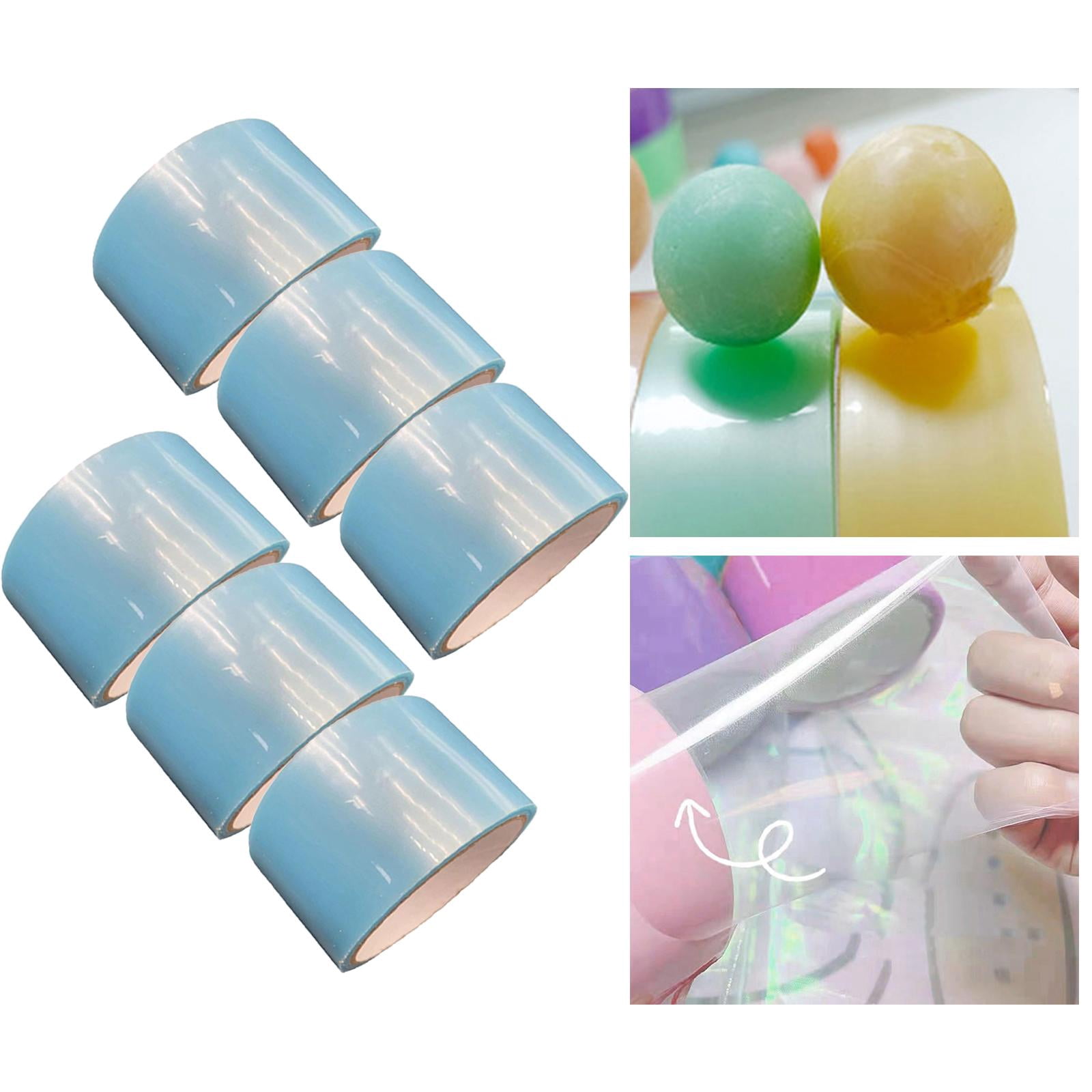 6x Creative Sticky Ball Tapes Educational Toys Colored Tapes Bulk Game Embellishment Relaxing for Supplies Kids Scrapbook Blue