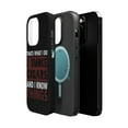 thumbnail image 2 of DistinctInk MagSafe Tough Case for Apple iPhone 13 Pro Max (6.7" Screen) - I Smoke Cigars And I Know Things - Slim Profile Design, 2 of 6