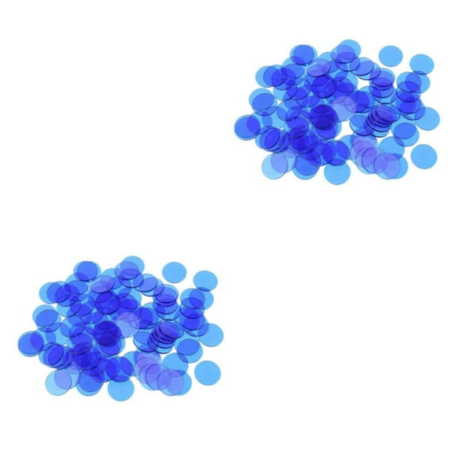 maskred Transparent Color Counters Plastic Marker for Professional Bingo Game Blue 1.5x1.5cm 2Set
