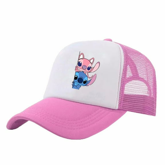 Stitch Baseball Cap,Cute Cartoon Mesh Cap,Breathable Summer Sun Hat with Adjustable Strap,Perfect for Beach,Park