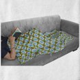 thumbnail image 6 of Geometric Soft Flannel Fleece Blanket, Retro Circles with Dots Round Design Elements Vintage Inspirations, Cozy Plush for Indoor and Outdoor Use, 60" x 80", Yellow Green Blue Black, by Ambesonne, 6 of 6
