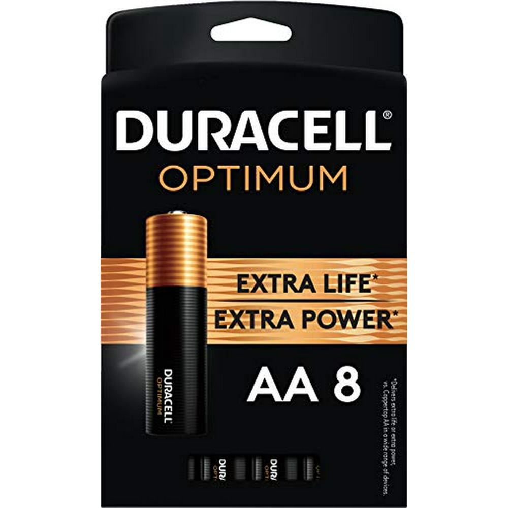 Duracell Optimum AA Batteries 8 Count Pack Lasting Power Double A Battery Alkaline AA