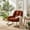 Red, variant on Homy Casa Corduroy Rocking Accent Chair with Solid Wood Base, Lounge Chair for Living Room, Bedroom, Reading Corner