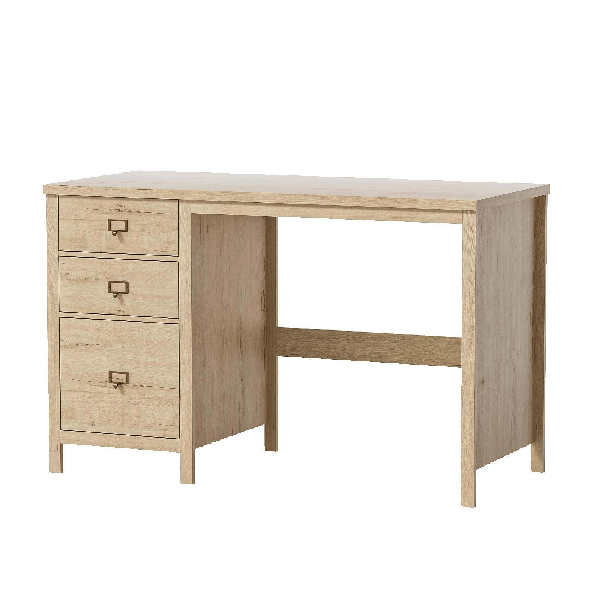 EYYTHUNG Executive Desk with Drawers, 47.2 x 21.7 in, Home Office Desk, Light Oak