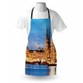 thumbnail image 3 of Winter Apron Hamburg Germany Old Town Hall with Christmas Tree Historical Architecture, Unisex Kitchen Bib Apron with Adjustable Neck for Cooking Baking Gardening, Blue Orange Brown, by Ambesonne, 3 of 3