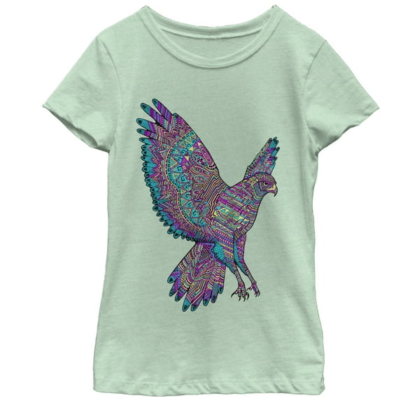 Girl's Lost Gods Hawk Print T-Shirt